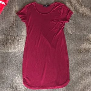 Burgundy Tee Shirt Dress